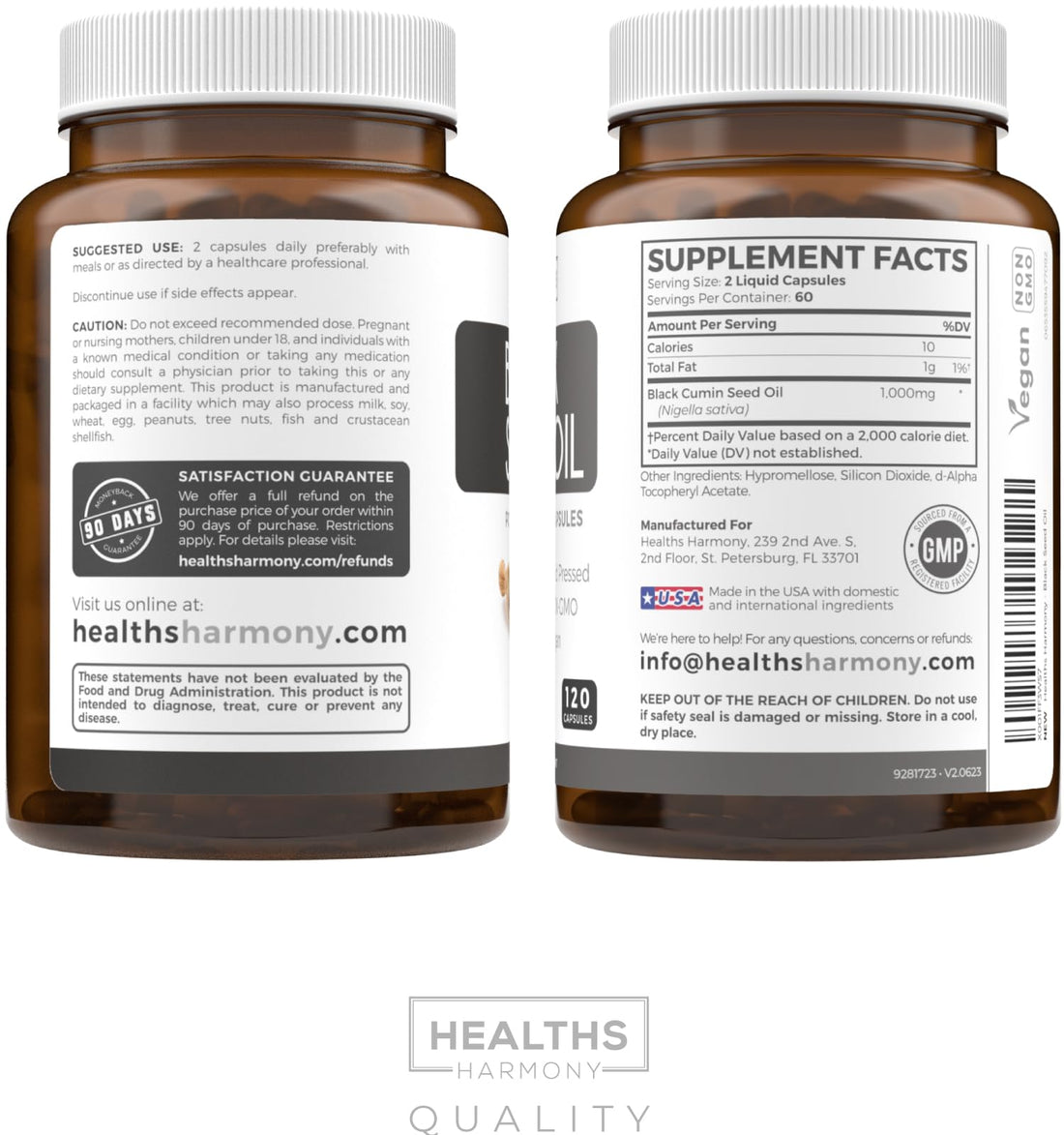Black Seed Oil - 120 Softgel Capsules Skin Health (Non-GMO & Vegan) Cold-Pressed Nigella Sativa Producing Pure Black Cumin Seed Oil with Vitamin E - PrimeBioHealth - canada supplements