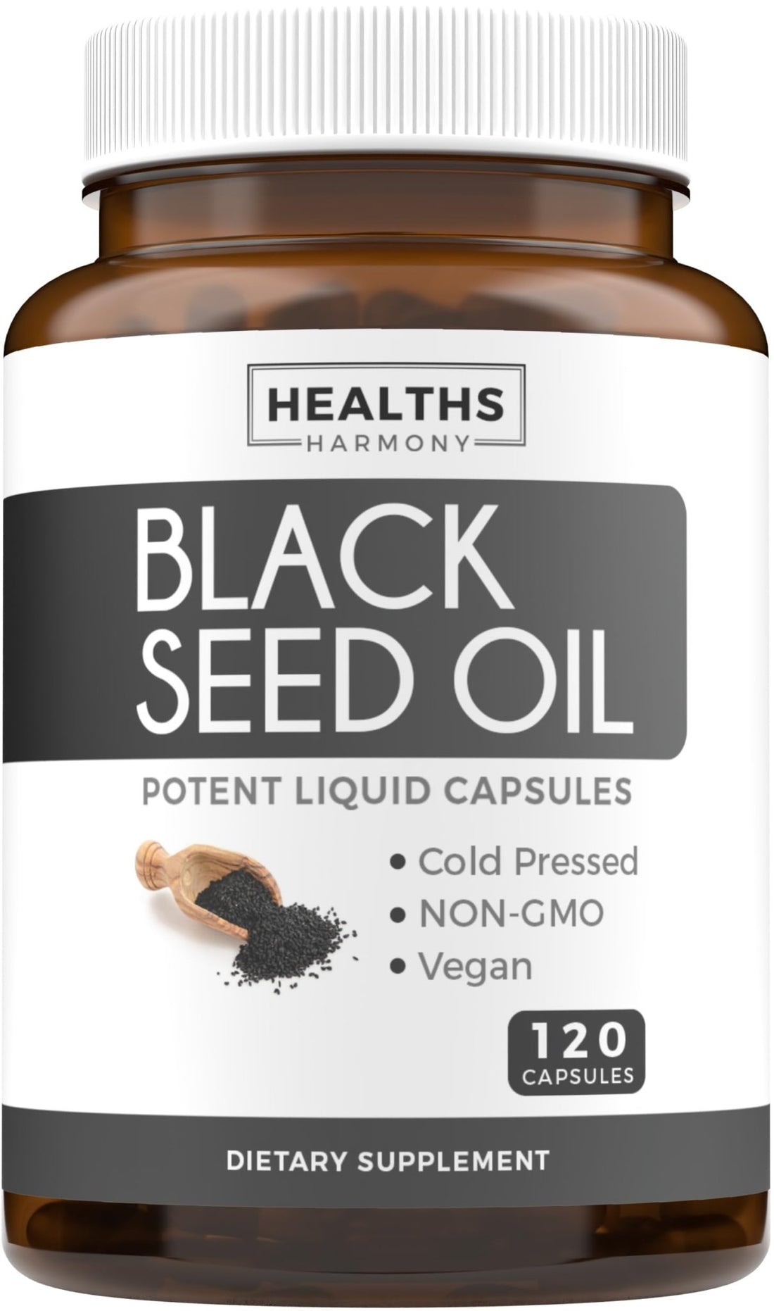 Black Seed Oil - 120 Softgel Capsules Skin Health (Non-GMO & Vegan) Cold-Pressed Nigella Sativa Producing Pure Black Cumin Seed Oil with Vitamin E - PrimeBioHealth - canada supplements