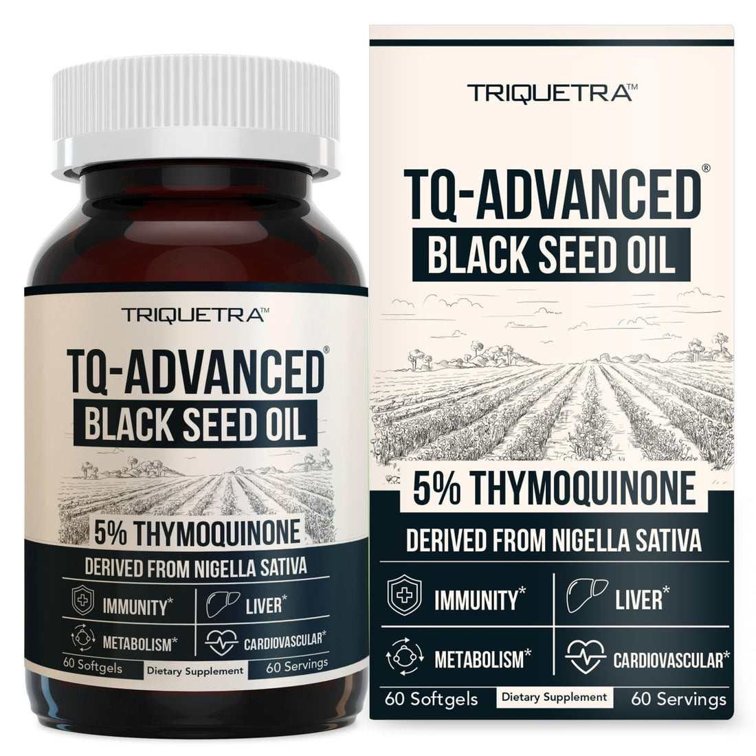 Black Seed Oil Softgels | 5% Thymoquinone - TQ-Advanced® | High Potency - 500 mg per Capsule - 15:1 Concentrate from Nigella Sativa Extract - PrimeBioHealth - canada supplements
