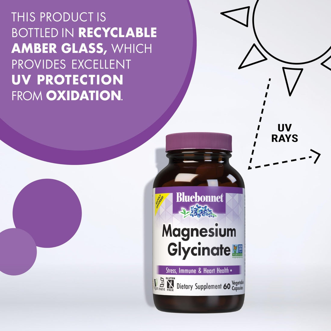 Bluebonnet Nutrition Magnesium Glycinate 400mg Maximum Absorption Mineral Complex Supports Energy Production & Enzyme Function - Non-GMO - PrimeBioHealth - canada supplements