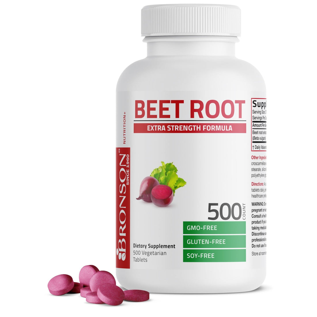 Bronson Beet Root Extra Strength, Non-GMO, 250 Vegetarian Tablets - PrimeBioHealth - canada supplements