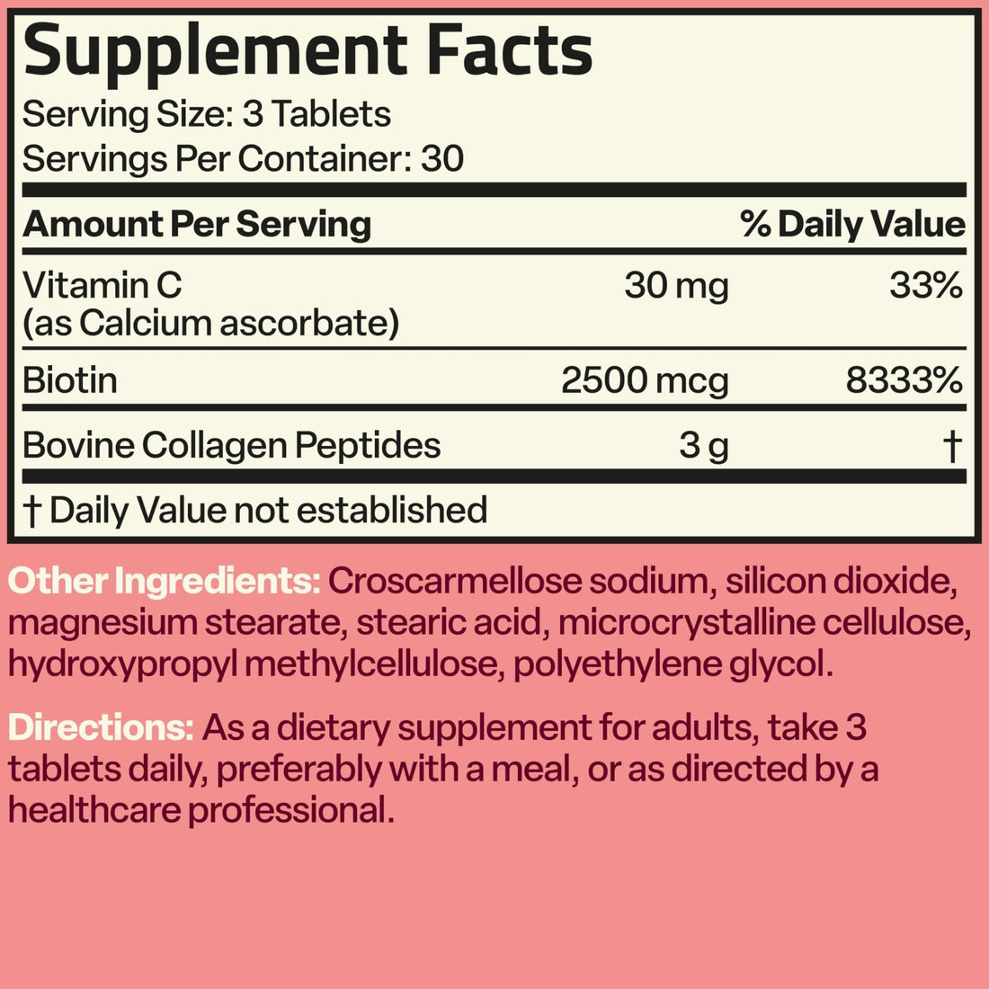 Bronson Collagen Peptides 3000mg (per Serving) with Biotin & Vitamin C - for Hair, Skin & Nails Support, Non-GMO, 90 Tablets - PrimeBioHealth - canada supplements