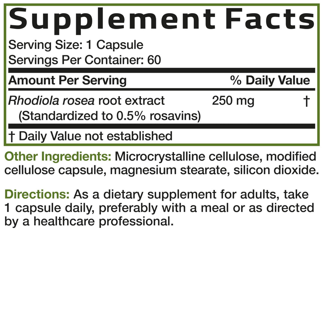 Bronson Rhodiola Rosea Vegetarian Capsules - Adaptogenic Herb - Brain, Stress & Mood Support - Non-GMO, 60 Count - PrimeBioHealth - canada supplements