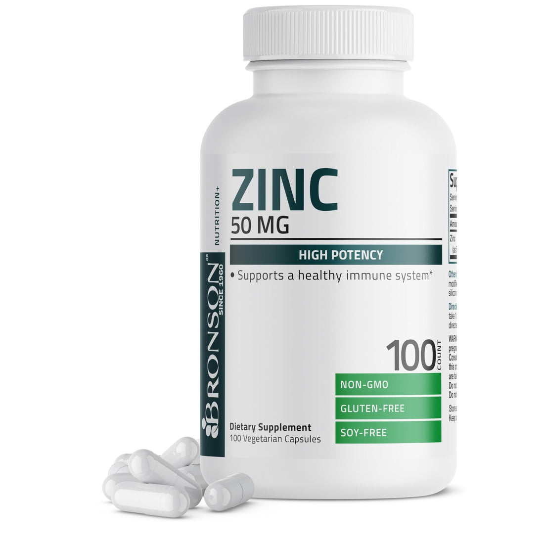 Bronson Zinc 50mg Complex High Potency Immune Support Supplement & Antioxidant and Skin Health - PrimeBioHealth - canada supplements