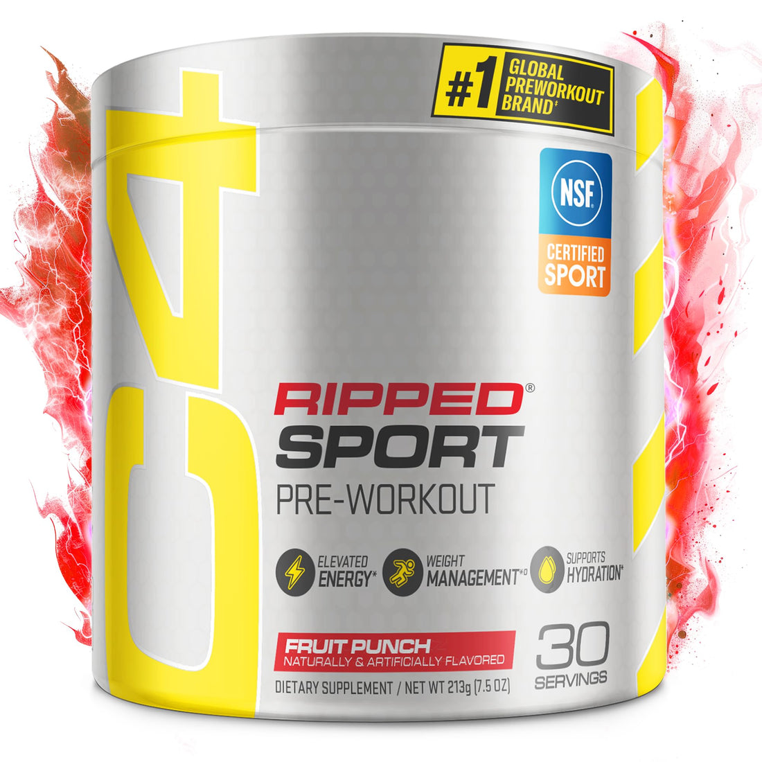 C4 Ripped Sport Pre Workout Powder Fruit Punch - NSF Certified for Sport + Zero Sugar Preworkout Energy Supplement for Men & Women - 135mg Caffeine - PrimeBioHealth - canada supplements
