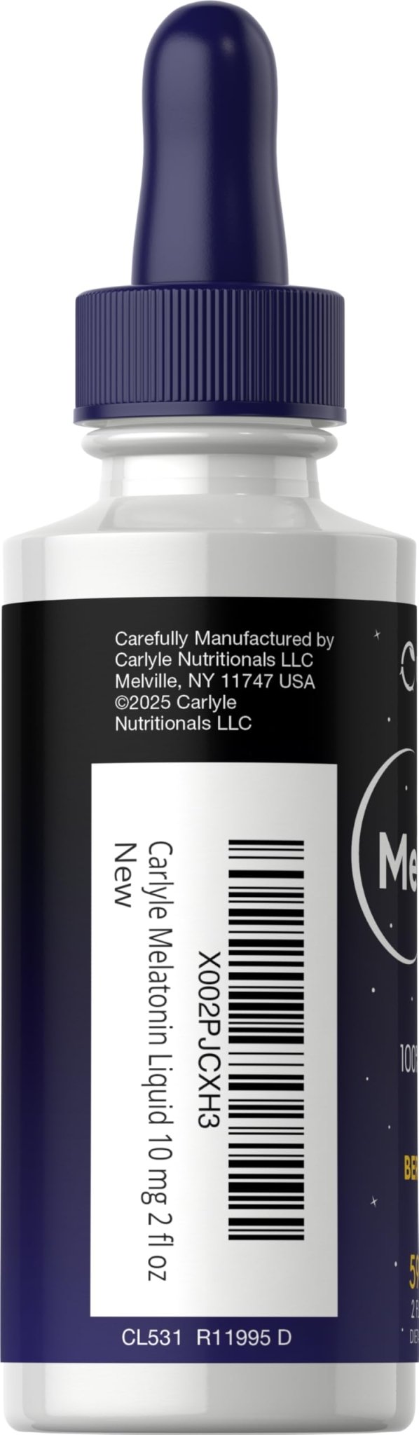Carlyle Melatonin 10mg | 2 fl oz Liquid Drops | Berry Flavor | for Adults | Non-GMO, Vegetarian Supplement - PrimeBioHealth - canada supplements