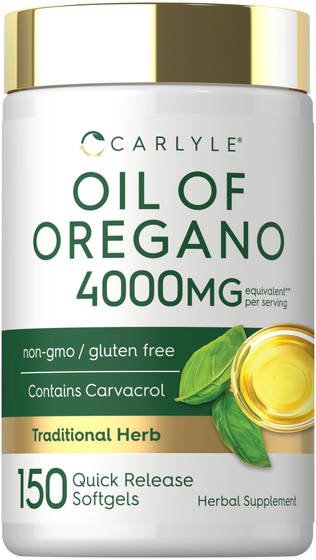 Carlyle Oregano Oil Supplement | 150 Softgel Capsules | Contains Carvacrol | Non-GMO & Gluten Free Formula - PrimeBioHealth - canada supplements