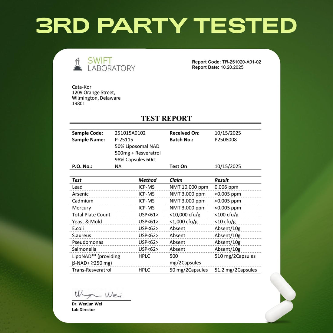 Cata-Kor Liposomal NAD Resveratrol Supplement – NMN Supplement Alternative – Third-Party Tested – Advanced NAD Supplement - PrimeBioHealth - canada supplements