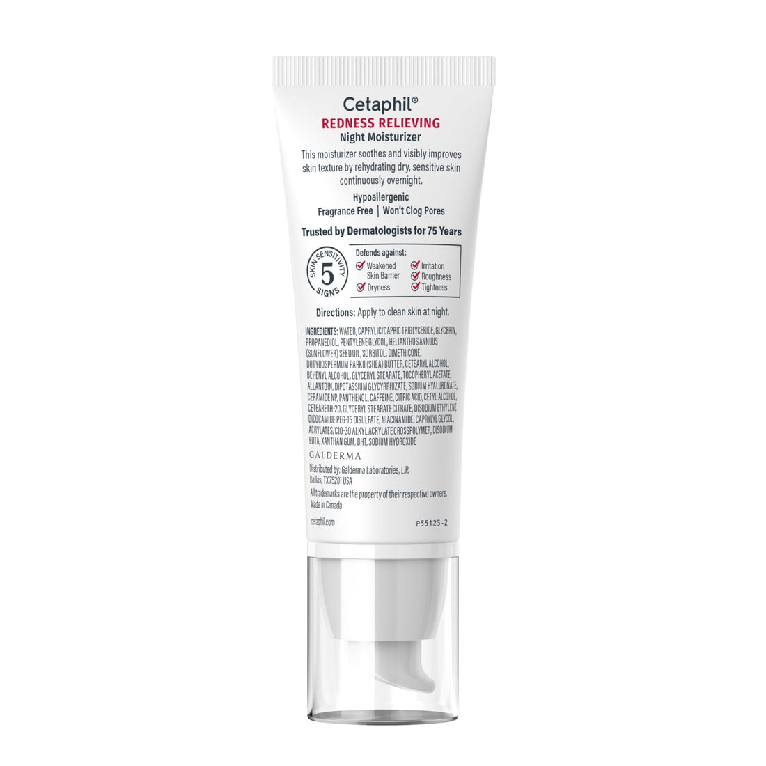 Cetaphil Night Cream, Redness Relieving Night Moisturizer for Face, 1.7 fl oz, For Dry, Redness-Prone Skin, Hypoallergenic, Fragrance Free - PrimeBioHealth - canada supplements