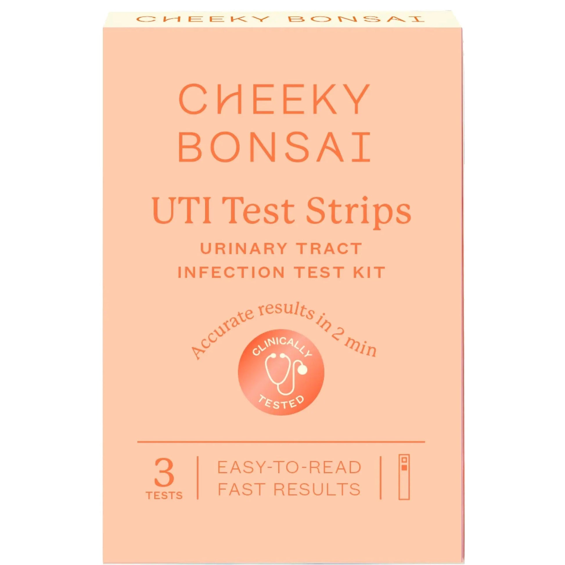 Cheeky Bonsai, Urinary Tract Infection (UTI) Test Strips, Accurate Results in 2 Minutes, Clinically Tested, Same Test Doctors Use, Easy to Read Results, 3 Count - PrimeBioHealth - canada supplements