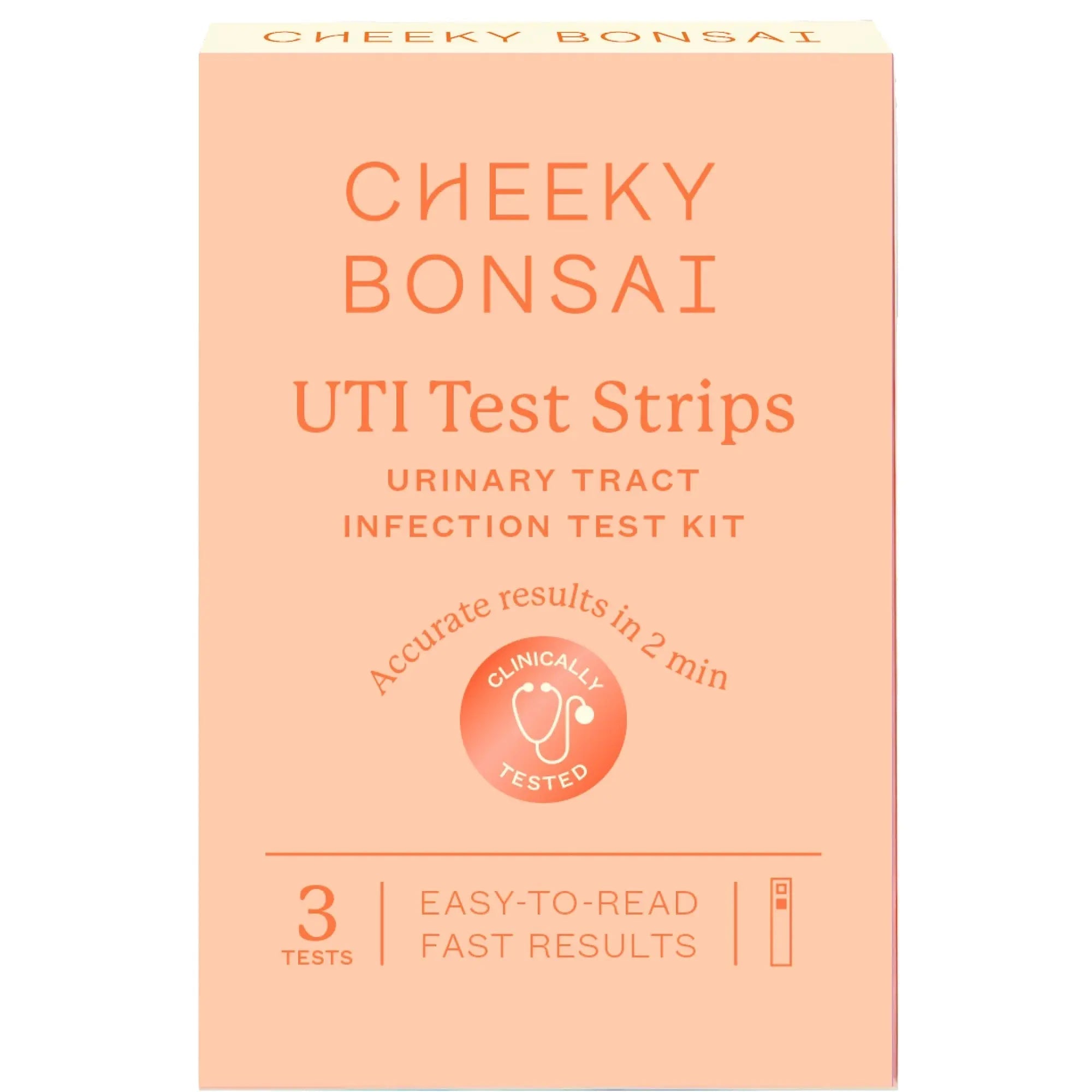 Cheeky Bonsai, Urinary Tract Infection (UTI) Test Strips, Accurate Results in 2 Minutes, Clinically Tested, Same Test Doctors Use, Easy to Read Results, 3 Count - PrimeBioHealth - canada supplements