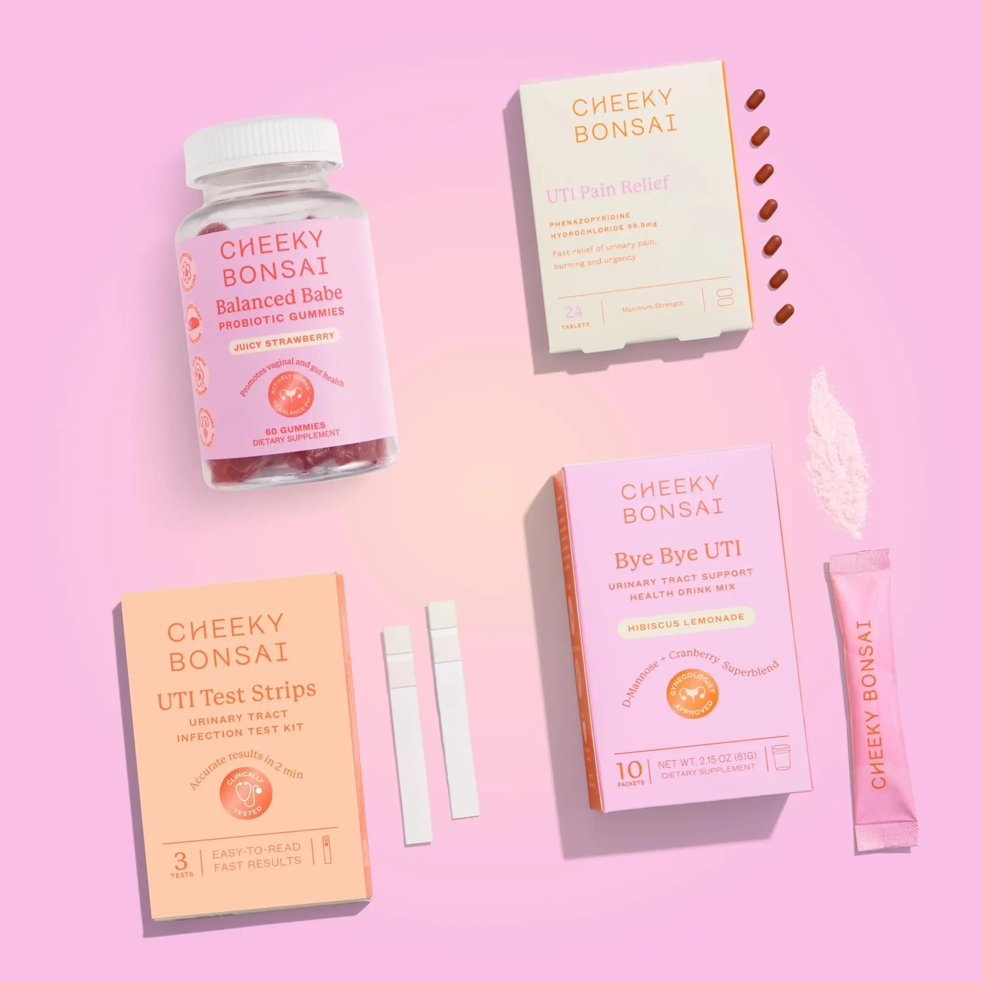 Cheeky Bonsai, Urinary Tract Infection (UTI) Test Strips, Accurate Results in 2 Minutes, Clinically Tested, Same Test Doctors Use, Easy to Read Results, 3 Count - PrimeBioHealth - canada supplements