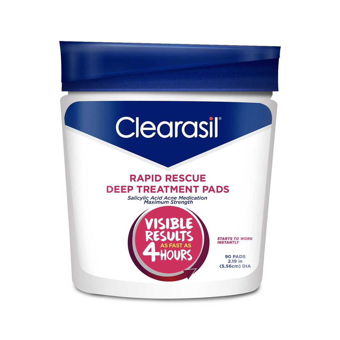 Clearasil Rapid Rescue Deep Treatment Acne Face Pads, Maximum Strenght with 2% Salicylic Acid Acne - PrimeBioHealth - canada supplements