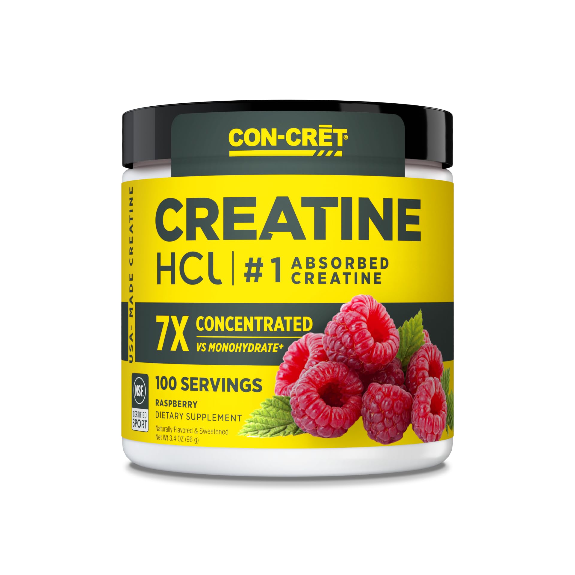 CON-CRET Creatine HCl Powder | Muscle, Cognitive, Cellular Energy Support | No Bloating or Cramps | USA Made & NSF Certified - PrimeBioHealth - canada supplements