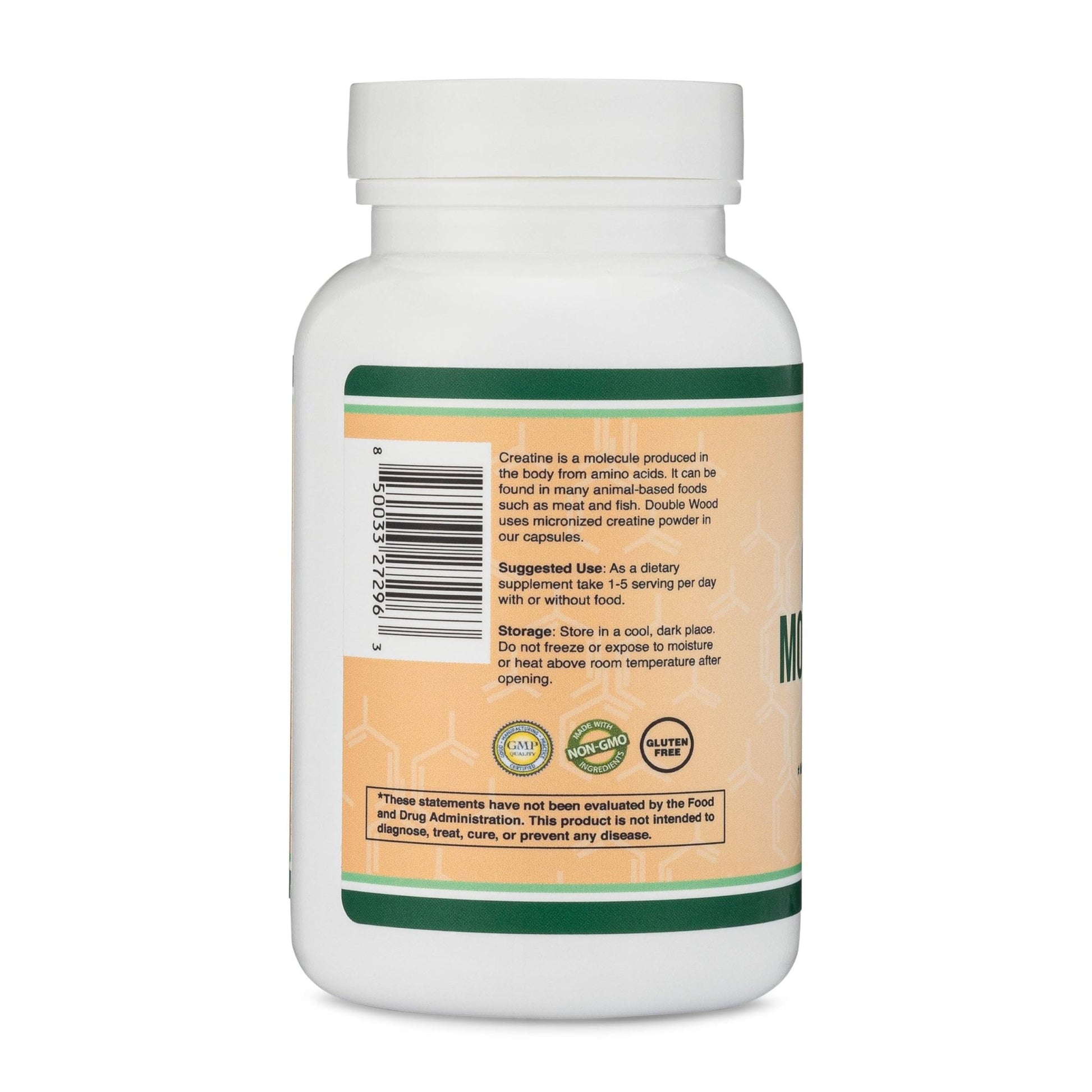 Creatine Monohydrate Capsules - 1g per Serving, 120 Count - No Fillers, Vegan Safe, Non-GMO, Gluten Free by Double Wood (Pack of 2) - PrimeBioHealth - canada supplements