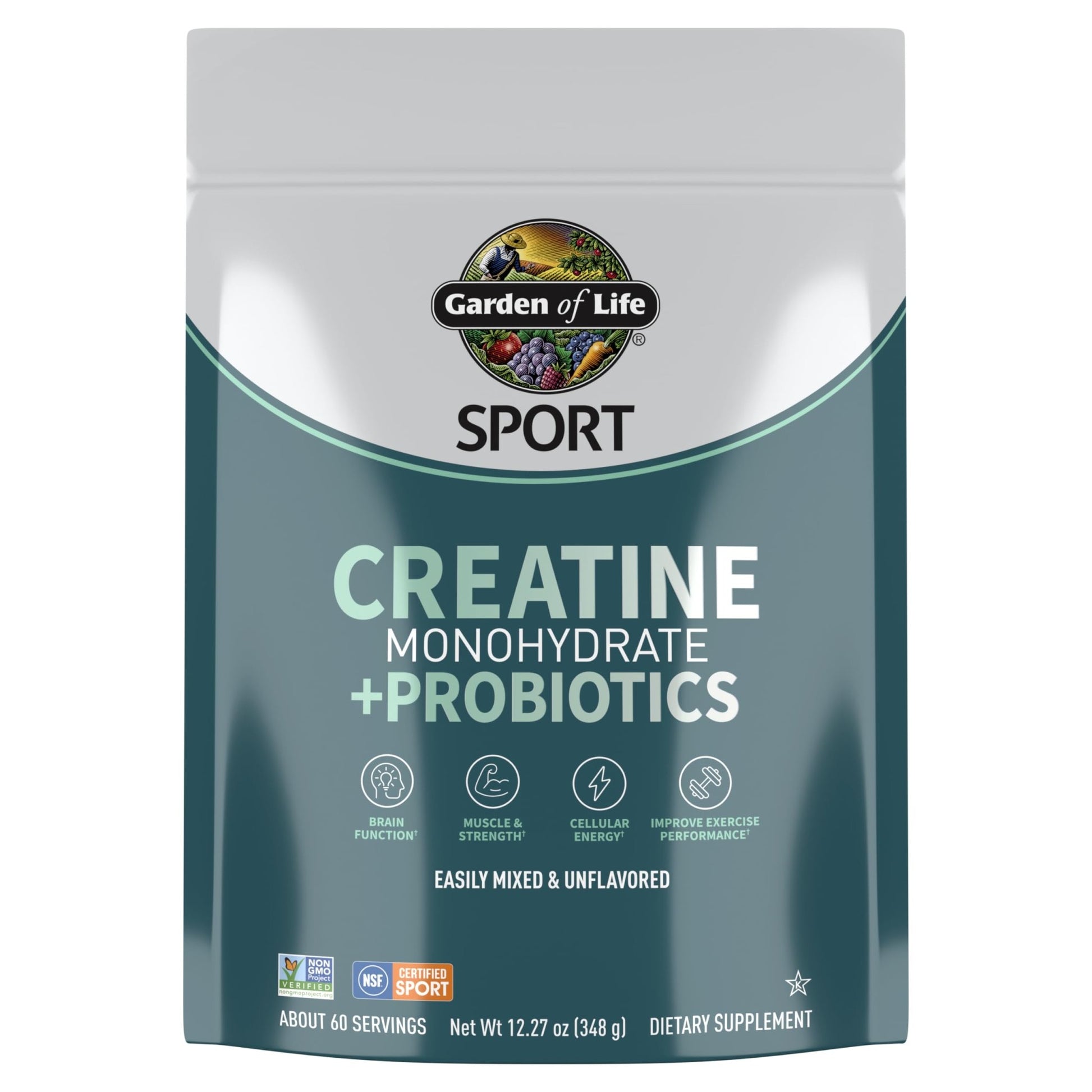Creatine Monohydrate Powder for Women and Men by Garden of Life, Micronized Pre Workout with Probiotics for Muscle, Strength, Performance, Sport Amino Energy, - PrimeBioHealth - canada supplements