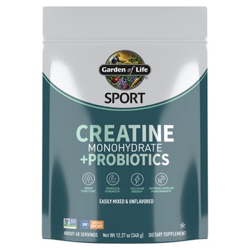 Creatine Monohydrate Powder for Women and Men by Garden of Life, Micronized Pre Workout with Probiotics for Muscle, Strength, Performance, Sport Amino Energy, - PrimeBioHealth - canada supplements