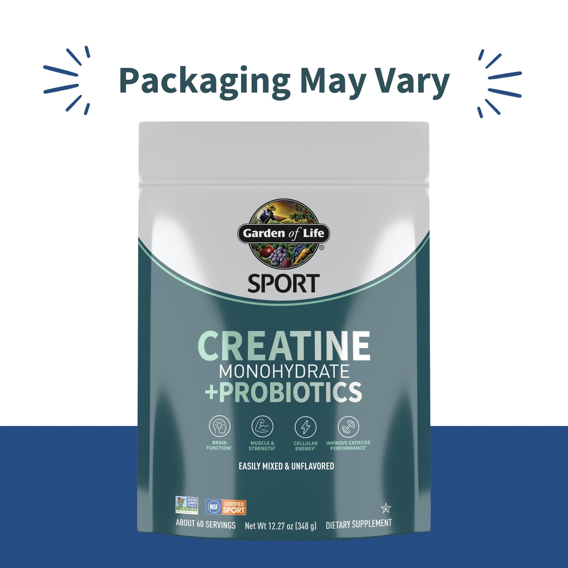 Creatine Monohydrate Powder for Women and Men by Garden of Life, Micronized Pre Workout with Probiotics for Muscle, Strength, Performance, Sport Amino Energy, - PrimeBioHealth - canada supplements