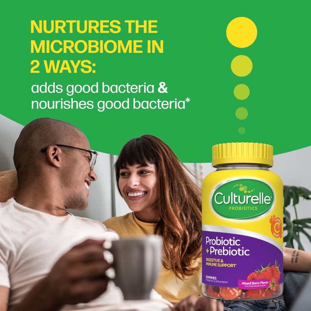 Culturelle Daily Probiotic Gummies for Women & Men, Berry Flavor, 52 Count, Naturally-Sourced Daily Probiotic - PrimeBioHealth - canada supplements