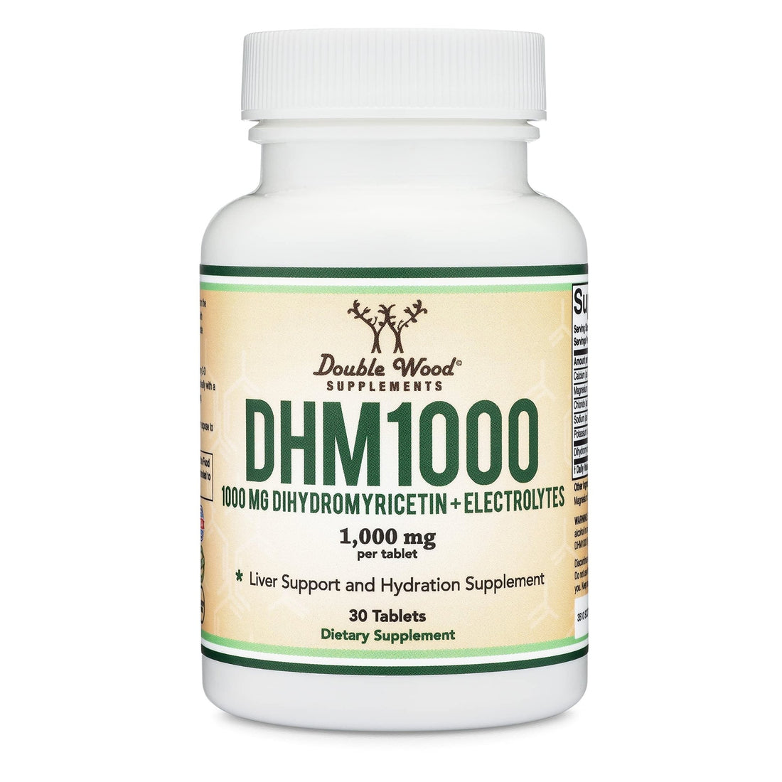 DHM1000 Dihydromyricetin (DHM) Tablets - Most Powerful DHM Supplement on The Market - 1,000mg per Capsule (30 Count) Enhanced with Electrolytes - PrimeBioHealth - canada supplements