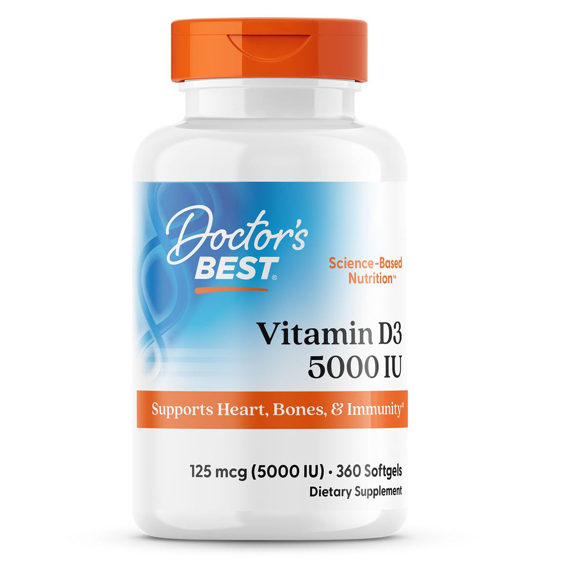 Doctor's Best Vitamin D3 5000 IU Softgels for Men & Women - Vitamin D Supplement for Immune System & Heart Health Support, 125 mcg per Serving, VIT D 3 - PrimeBioHealth - canada supplements
