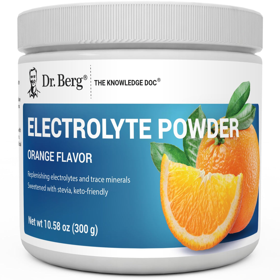 Dr. Berg Zero Sugar Hydration Keto Electrolyte Powder - Enhanced w/ 1000 mg of Potassium & Real Pink Himalayan Salt (NOT Table Salt) - Orange Flavor Hydration Drink Mix Supplement - 50 Servings - PrimeBioHealth - canada supplements