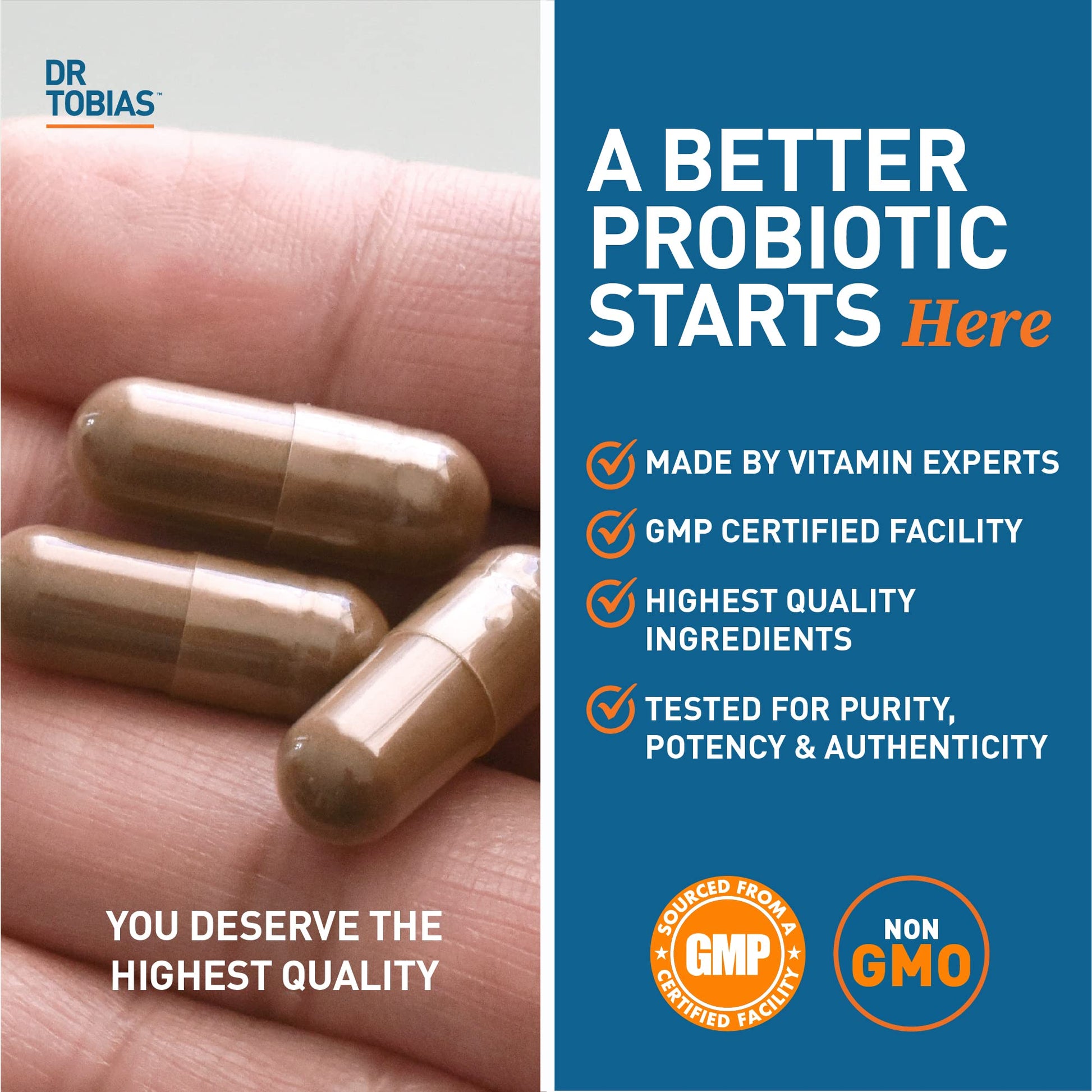Dr. Tobias Probiotics 30 Billion, 10 Strains, 30 Billion CFU's, Targeted Release Probiotics for Women & Men, Supports Digestive Health, Shelf-Stable, - PrimeBioHealth - canada supplements