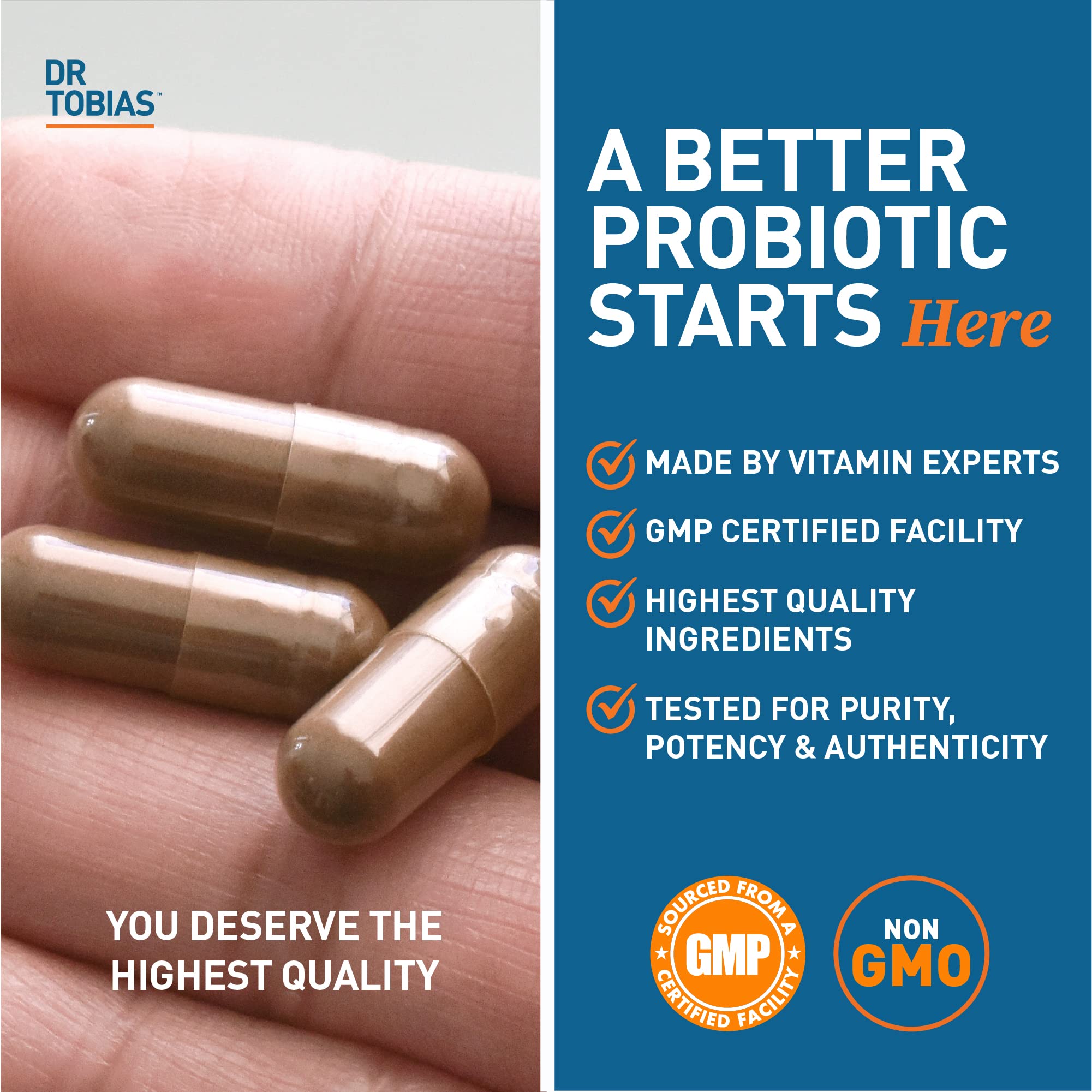 Dr. Tobias Probiotics 30 Billion, 10 Strains, 30 Billion CFU's, Targeted Release Probiotics for Women & Men, Supports Digestive Health, Shelf-Stable, - PrimeBioHealth - canada supplements