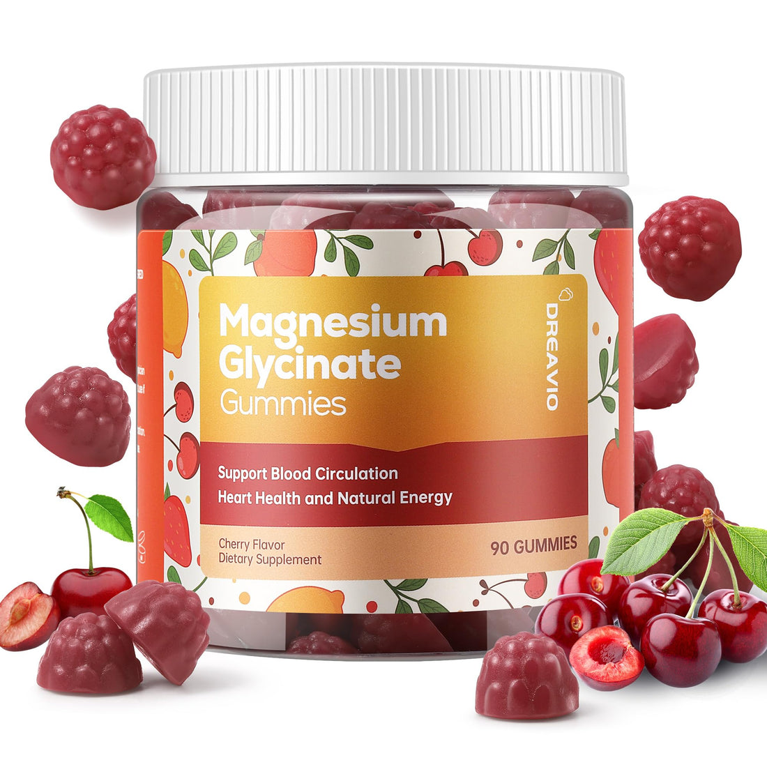 DREAVIO 90 Count Magnesium Glycinate Gummies w/Ashwagandha Supplement - Sugar Free Zinc Magnesium Glycinate - PrimeBioHealth - canada supplements