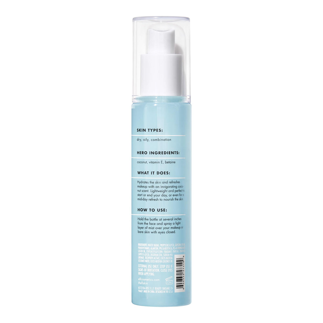 e.l.f. SKIN Holy Hydration! Hydrating Coconut Mist, Refreshes, Soothes & Invigorates Skin, Tropical Scent, 2.7 Fl Oz (Pack of 1) - PrimeBioHealth - canada supplements