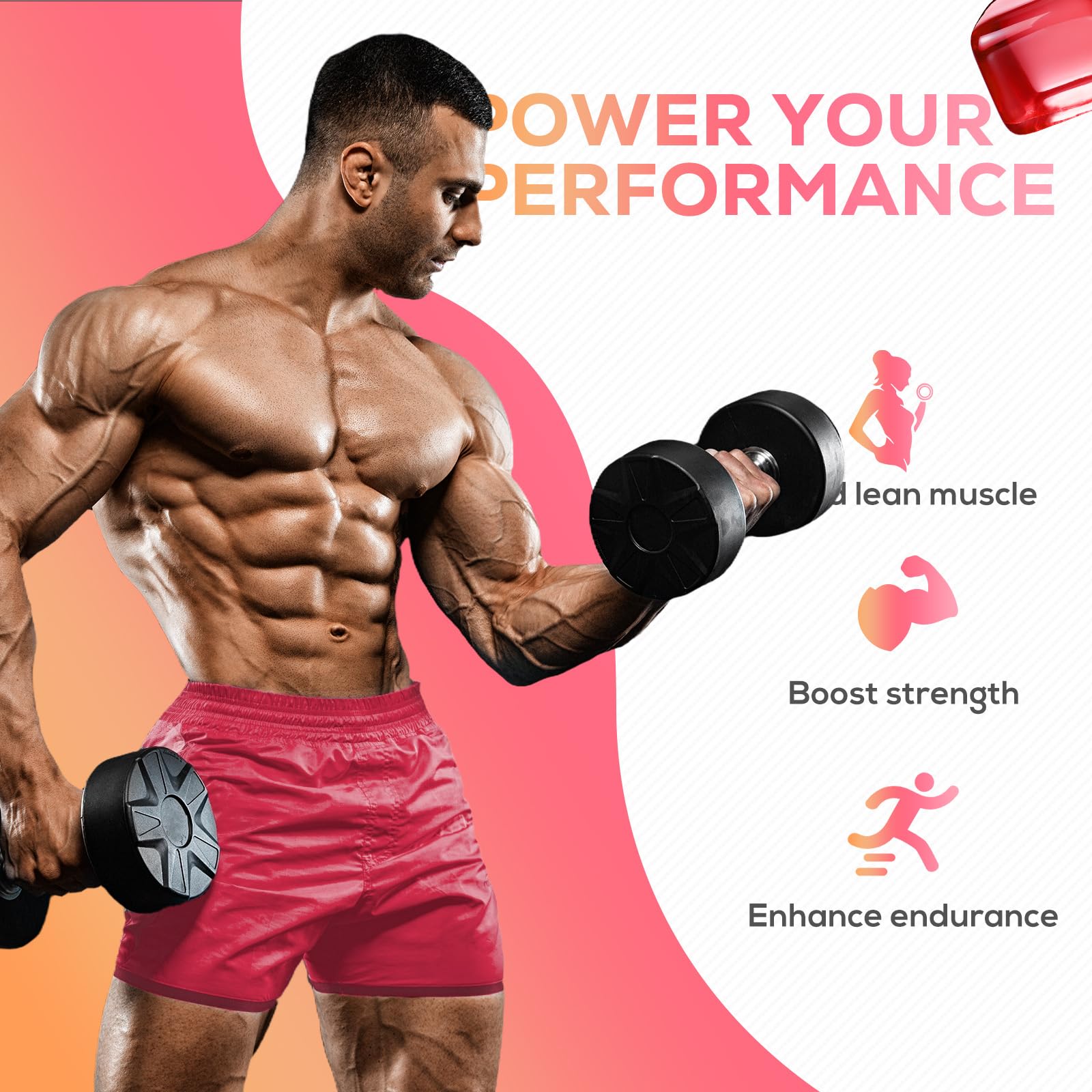 eterlower Creatine Monohydrate Gummies, 5g Creatine Gummies for Women & Men.Pre-Workout & Muscle Growth Support, - PrimeBioHealth - canada supplements