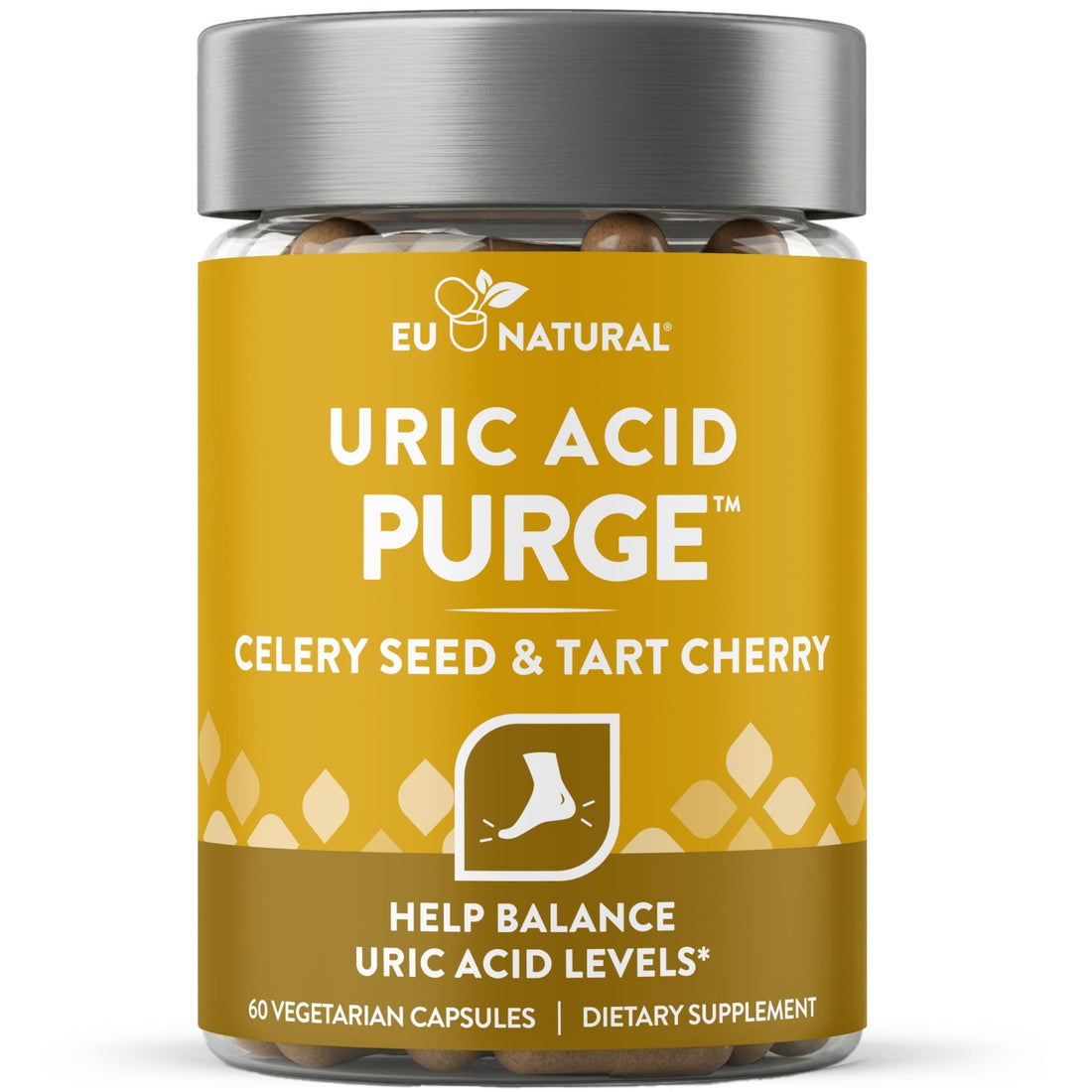 Eu Natural Purge Uric Acid Flush - Eat & Drink What You Want - Uric Acid Support for Joints & Mobility with Celery Seed - PrimeBioHealth - canada supplements