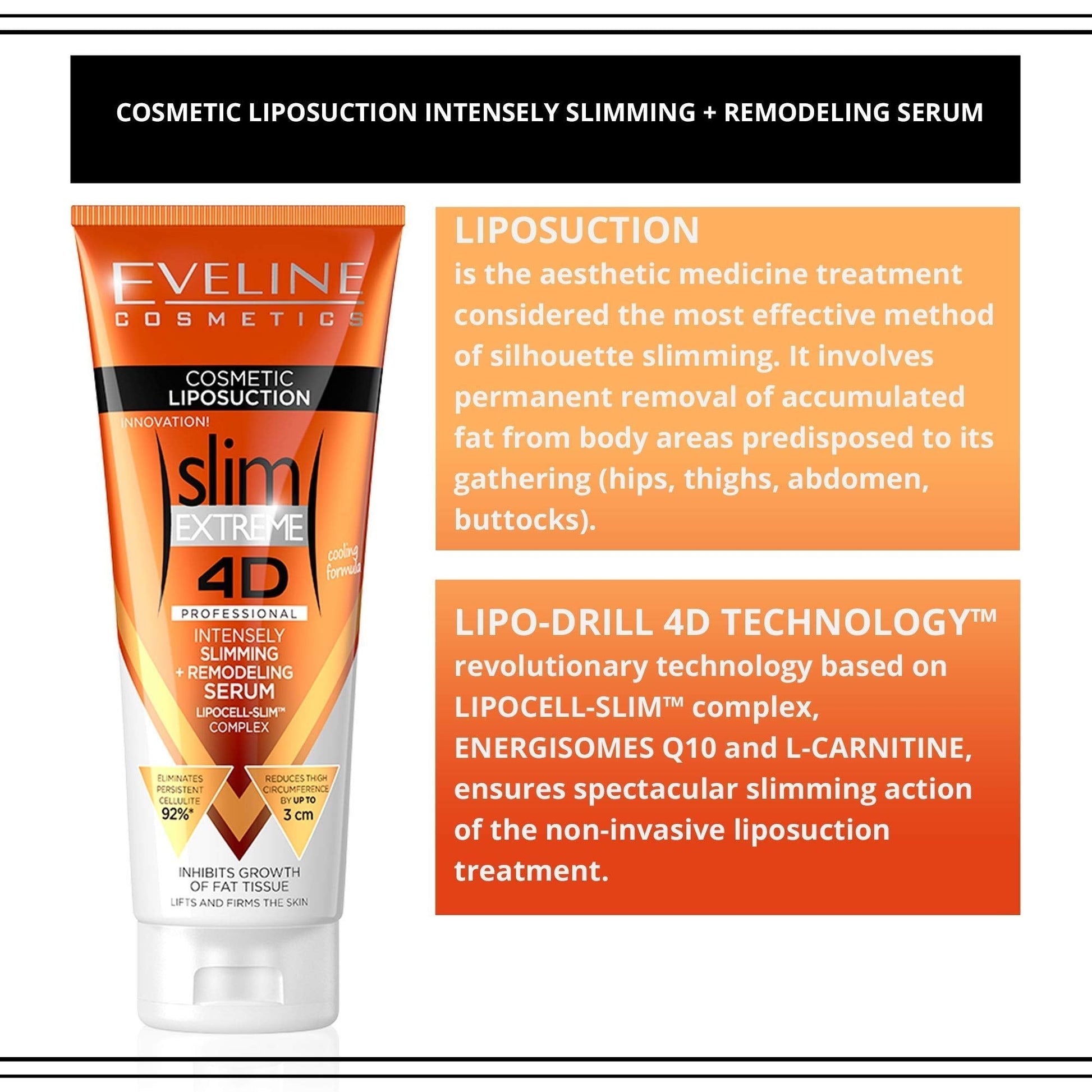 Eveline Slim Extreme 4D Liposuction Body Serum, 8.80 Fluid Ounce - PrimeBioHealth - canada supplements