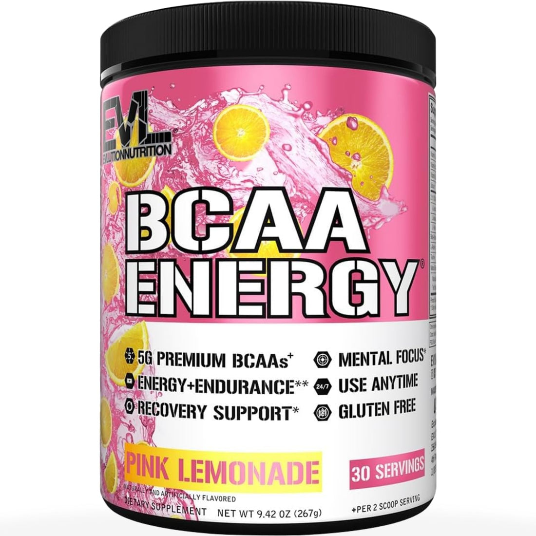 Evlution EVL BCAAs Amino Acids Powder - BCAA Energy Pre Workout Powder for Muscle Recovery Lean Growth and Endurance - Rehydrating Post Workout Recovery - PrimeBioHealth - canada supplements