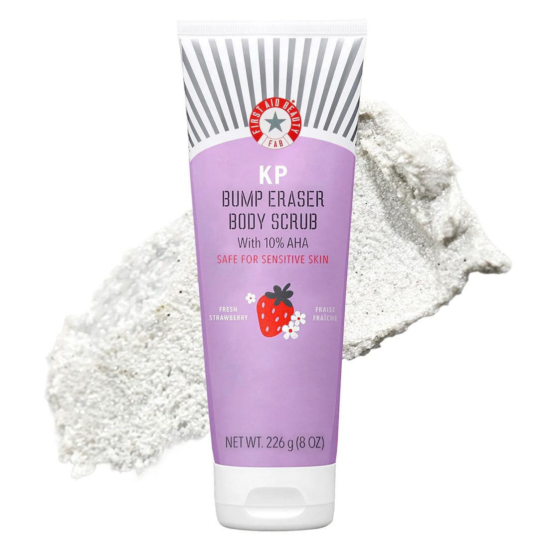 First Aid Beauty - KP Bump Eraser Body Scrub with 10% AHA, Keratosis Pilaris Exfoliator with Glycolic and Lactic acids, Helps Reduce Chicken Skin Bumps - PrimeBioHealth - canada supplements
