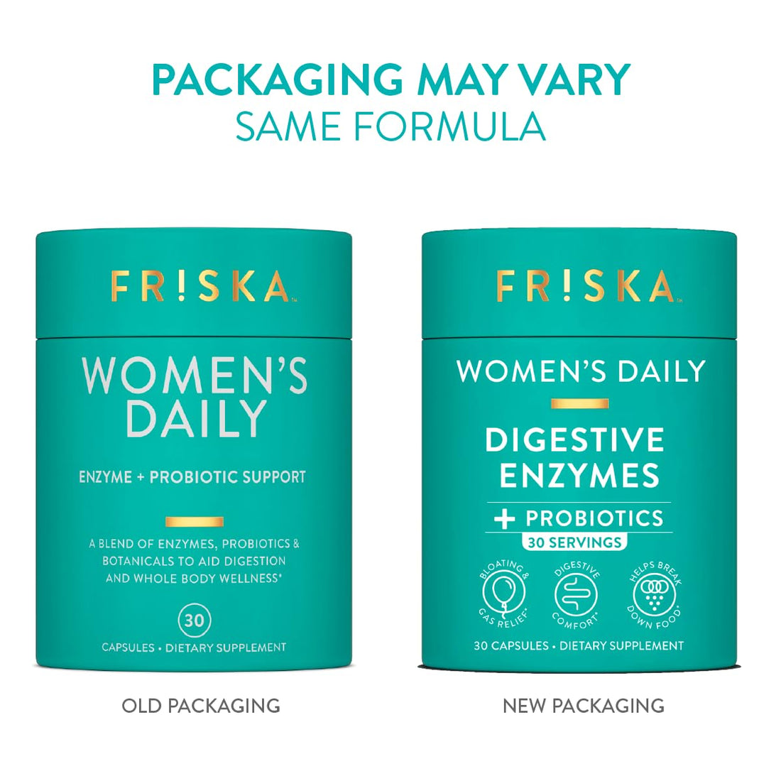 FRISKA Women’s Daily Digestive Enzyme and Probiotics Supplement, Advanced Natural Support for Female Digestive Health, Fights Bloating, Eases Digestion - PrimeBioHealth - canada supplements