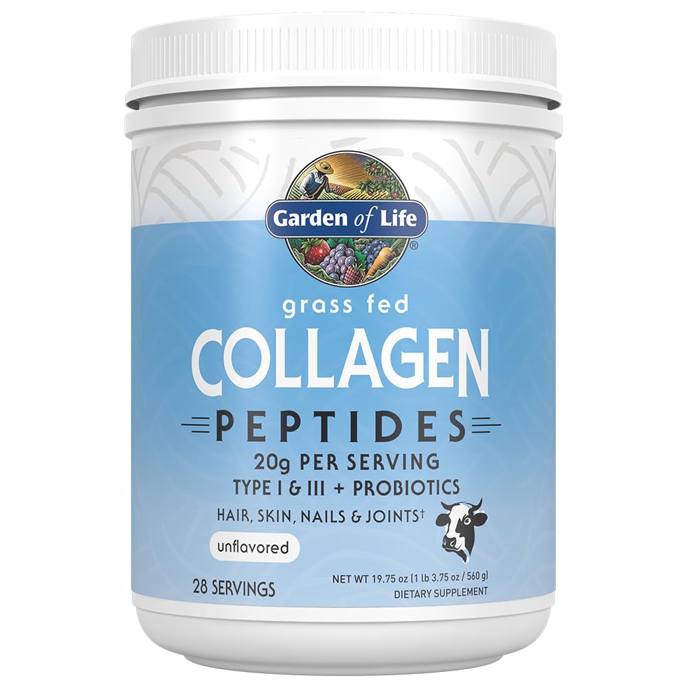 Garden of Life Grass Fed Collagen Peptides Powder Unflavored Collagen Powder for Hair Skin Nails Joints, Hydrolyzed Collagen Protein Supplements - PrimeBioHealth - canada supplements