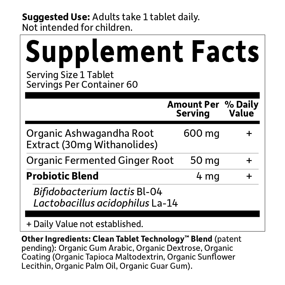 Garden of Life Organic Ashwagandha Supplement with Probiotics & Ginger - Stress, Mood & Energy Support, Vegan, Gluten Free - PrimeBioHealth - canada supplements