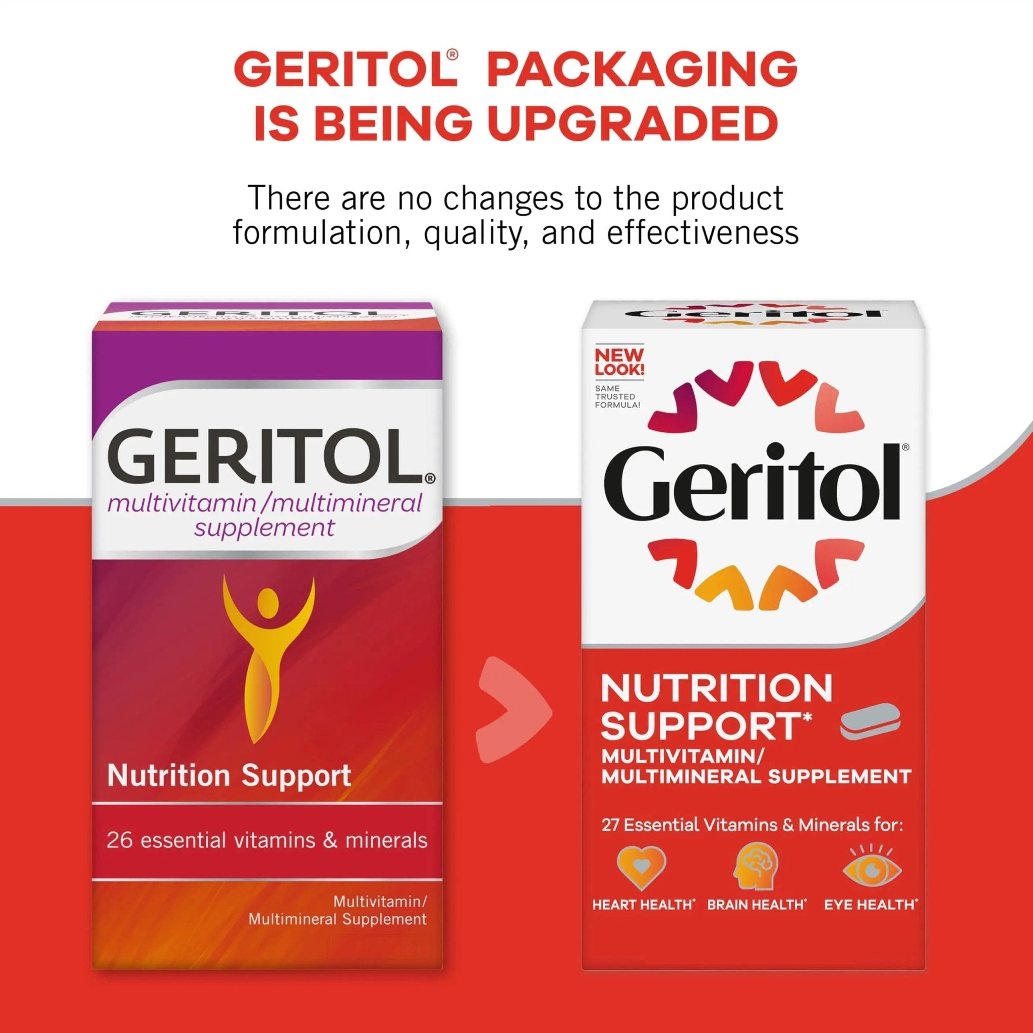 Geritol, Multivitamin Supplement, Contains Antioxidants, Vitamins B, C, E & D and Iron, 27, Minerals, Gluten-Free - PrimeBioHealth - canada supplements