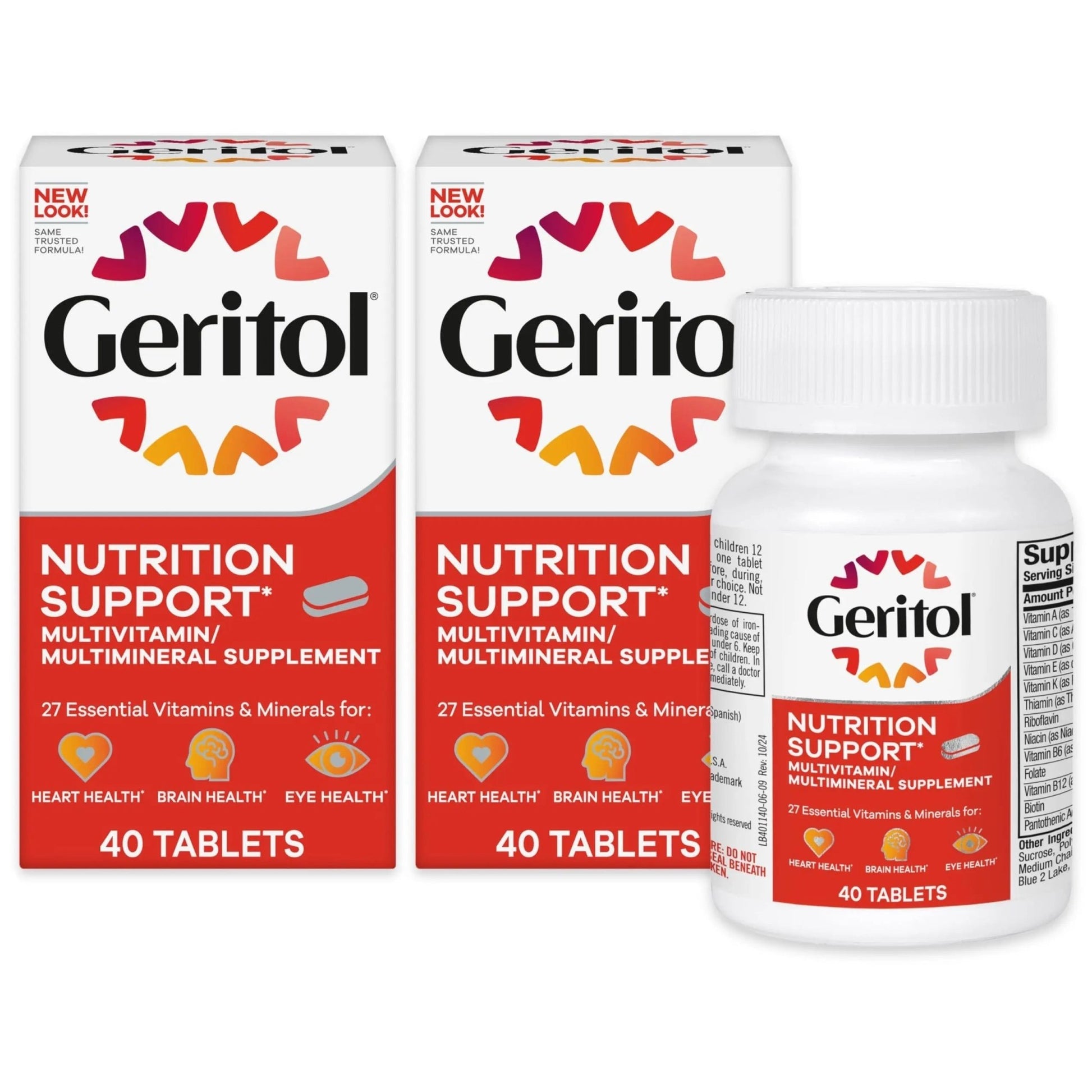 Geritol, Multivitamin Supplement, Contains Antioxidants, Vitamins B, C, E & D and Iron, 27, Minerals, Gluten-Free - PrimeBioHealth - canada supplements
