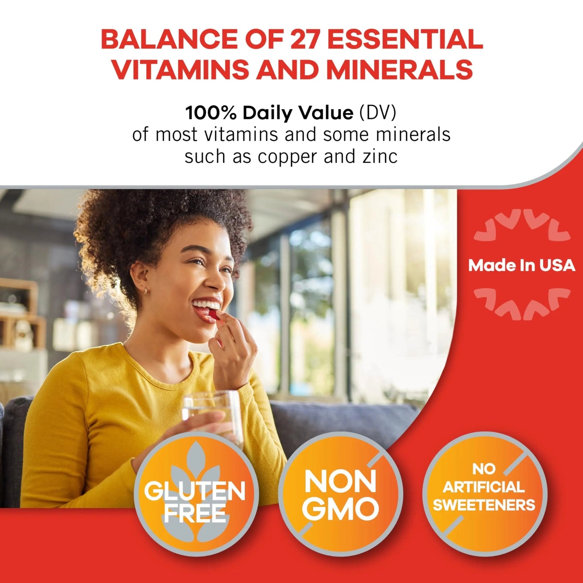 Geritol, Multivitamin Supplement, Contains Antioxidants, Vitamins B, C, E & D and Iron, 27, Minerals, Gluten-Free - PrimeBioHealth - canada supplements
