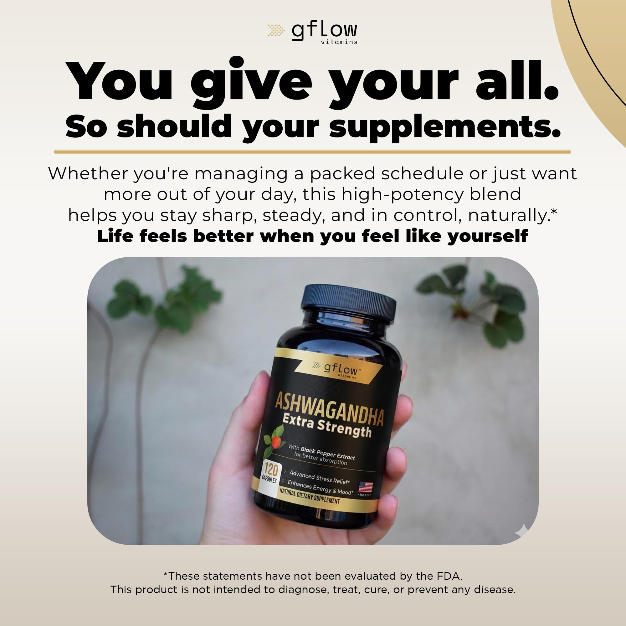 gflow vitamins Ashwagandha Supplements for Women and Men | Sleep, Mood and Energy Support | Extra Strength - PrimeBioHealth - canada supplements