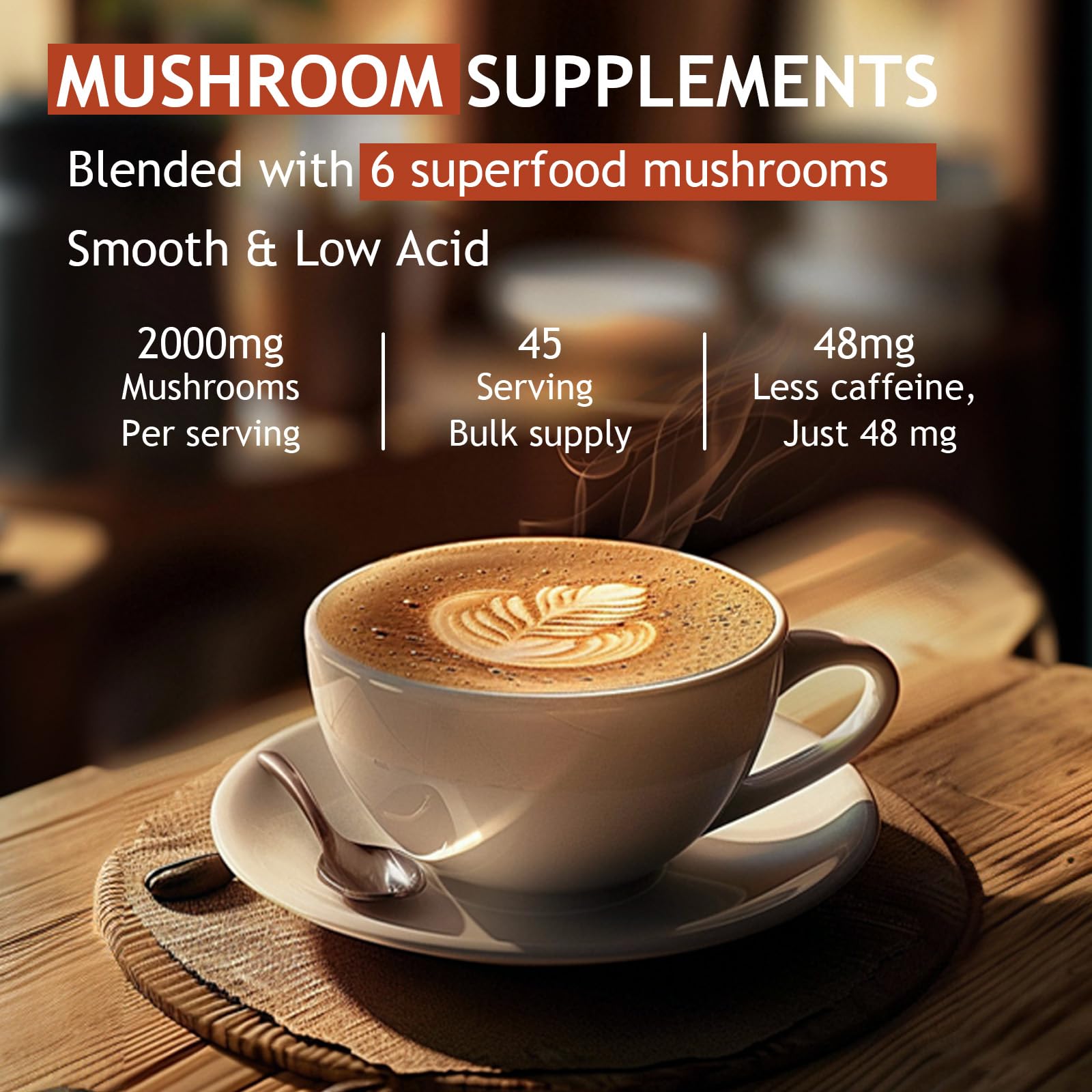 GRGTP Mushroom Coffee - Superfood Blend with 6 Adaptogens (Cordyceps, Lion's Mane, Reishi Other) | Jitter-Free Energy, Enhanced Focus, Digestion & Immunity Support | - PrimeBioHealth - canada supplements