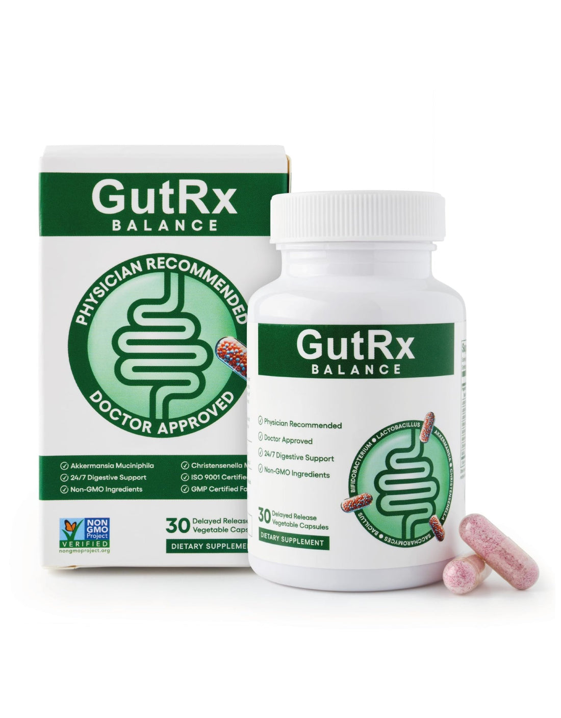 GutRx Balance – Probiotics for Women & Men with Akkermansia Probiotic & Christensenella, GLP-1 Alternative for Gut Health with Lactobacillus Plantarum, - PrimeBioHealth - canada supplements