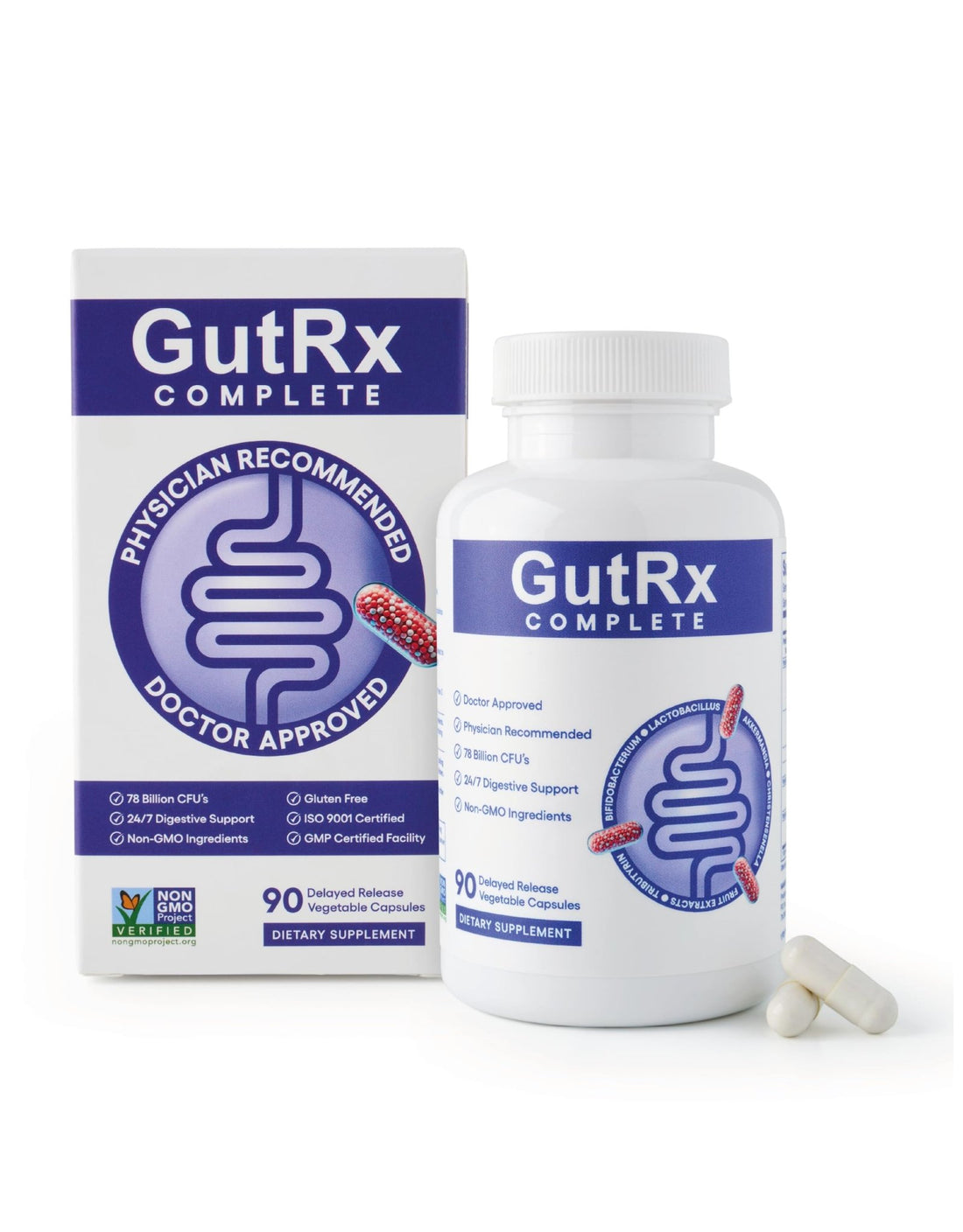 GutRx Complete Probiotic, Prebiotic, Postbiotic, Alternative with Akkermansia & Christensenella for Gas, Bloating, Gut Barrier & Microbiome Support - PrimeBioHealth - canada supplements