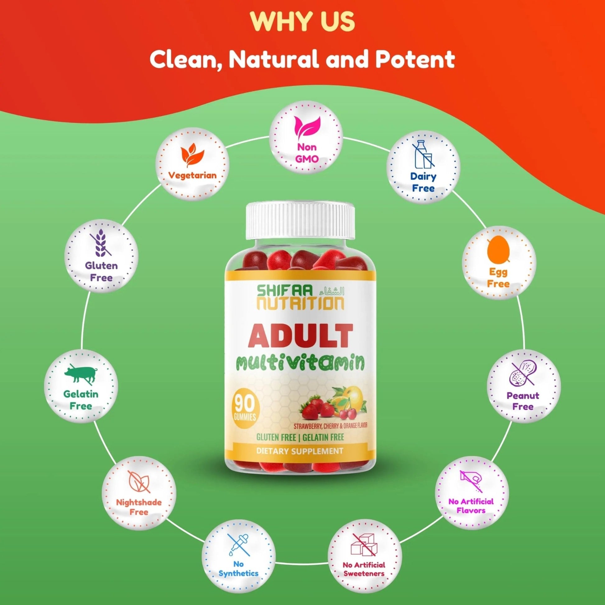 Halal Multivitamin Gummies for Women & Men | Immune & Overall Wellness | 90 Delicious Gummy Vitamins (45-Day Supply) - PrimeBioHealth - canada supplements