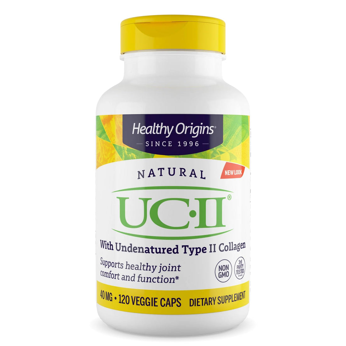 Healthy Origins UC-II 40 mg, 120 Veggie Capsules - Featuring Clinically Studied Undenatured Type II Collagen - Supports Joint Comfort, Mobility & Flexibility - PrimeBioHealth - canada supplements