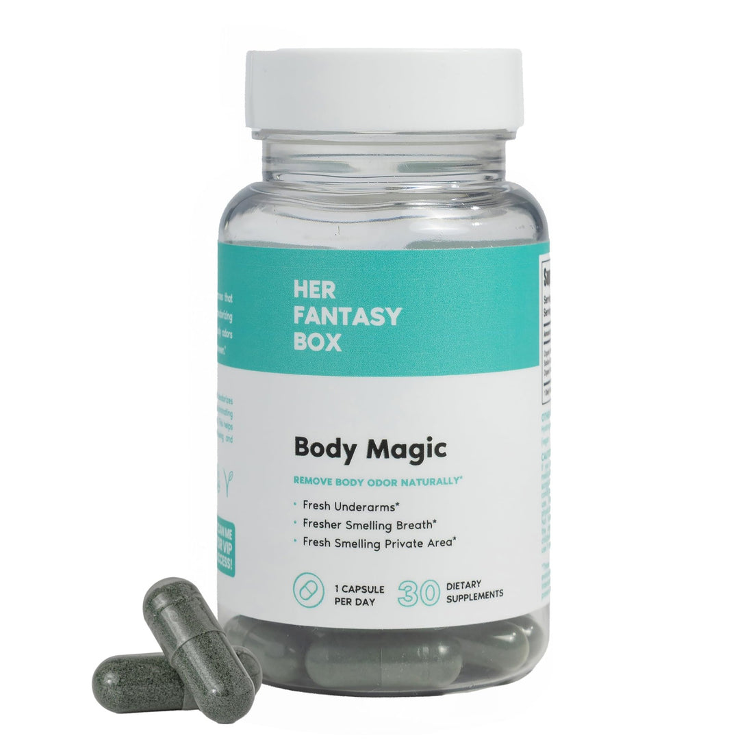 Her Fantasy Box | Body Magic | Chlorophyll Capsules - 30 Vegan Capsules for Detox, Digestion, Gut Health, Skin Support - PrimeBioHealth - canada supplements