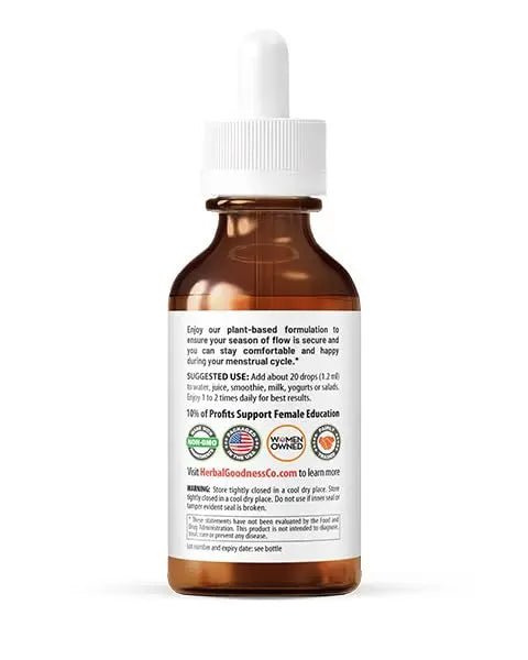 Herbal Goodness Secure in My Flow | Menstrual Support Supplements | Slow Flow Menstrual Supplements, Mood Support, Hormone Health, Aids Relaxation, Metabolic Support 2oz - PrimeBioHealth - canada supplements