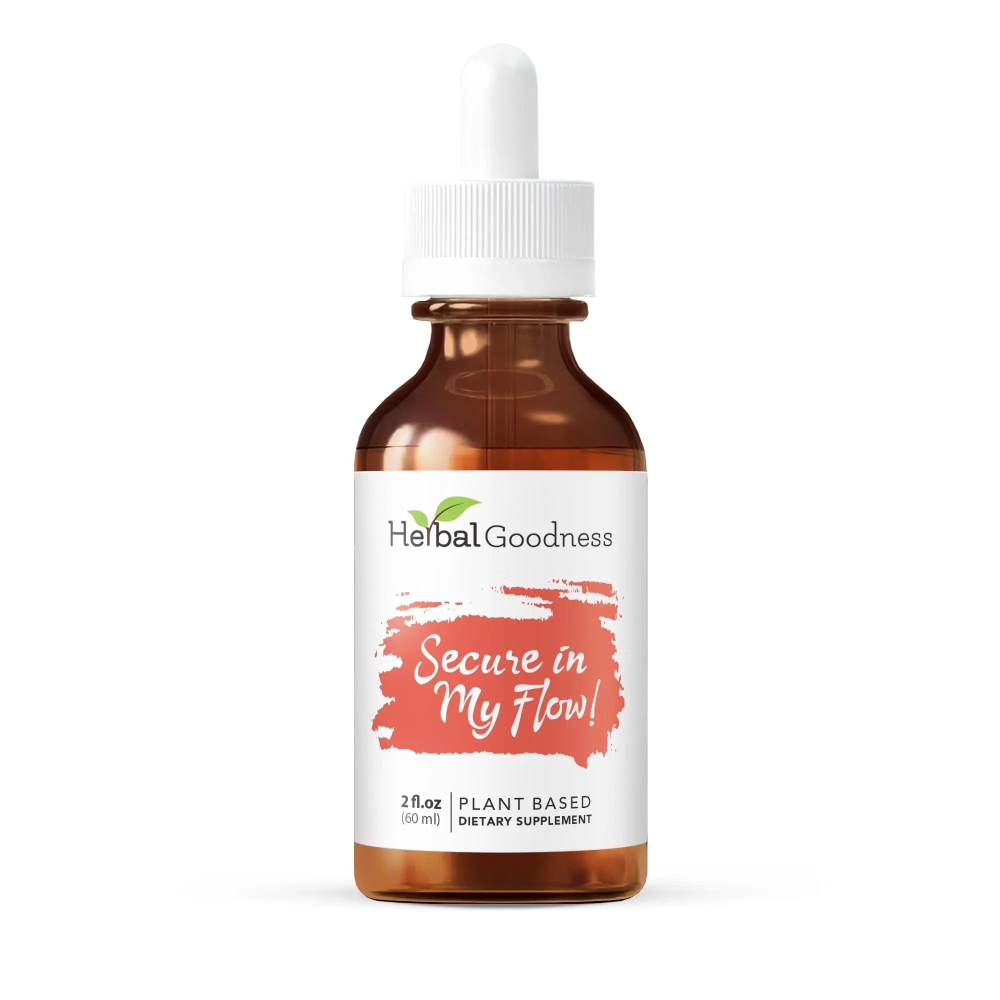 Herbal Goodness Secure in My Flow | Menstrual Support Supplements | Slow Flow Menstrual Supplements, Mood Support, Hormone Health, Aids Relaxation, Metabolic Support 2oz - PrimeBioHealth - canada supplements